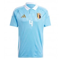 Camiseta Bélgica Wout Faes #4 Segunda Equipación Replica Eurocopa 2024 mangas cortas